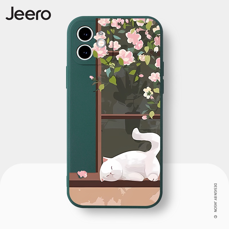 Ốp lưng JEERO chống bẩn ngộ nghĩnh độc lạ hoạt hình dễ thương đẹp mềm Cho iPhone 16 15 14 13 12 11 Pro Max SE 2020 X XR XS ip 8 7 Plus kute HFE1874