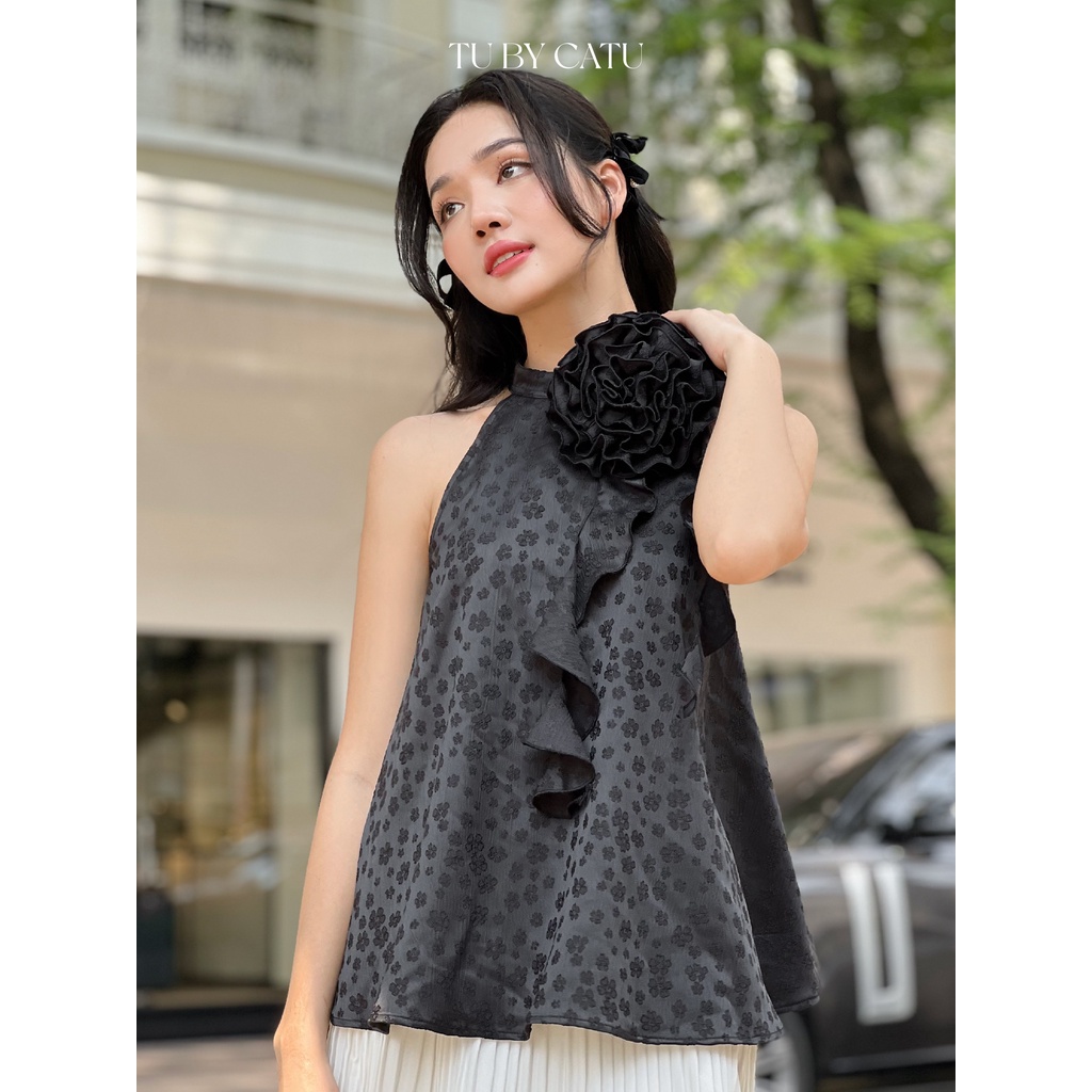 TUBYCATU | Áo kiểu black rose top