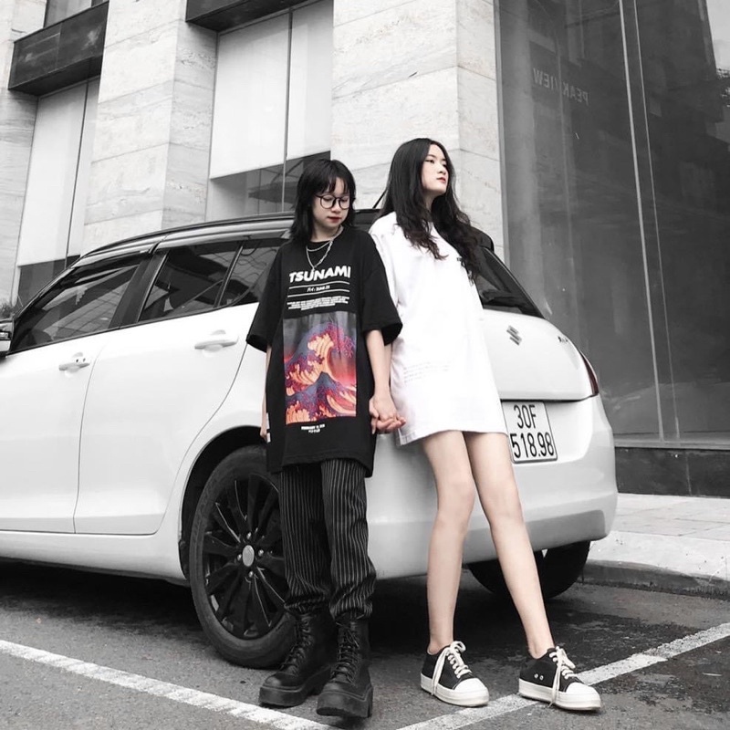 Quần ống suông unisex Zune.zx lưng thun co dãn kẻ sọc trắng, Chekku Pant