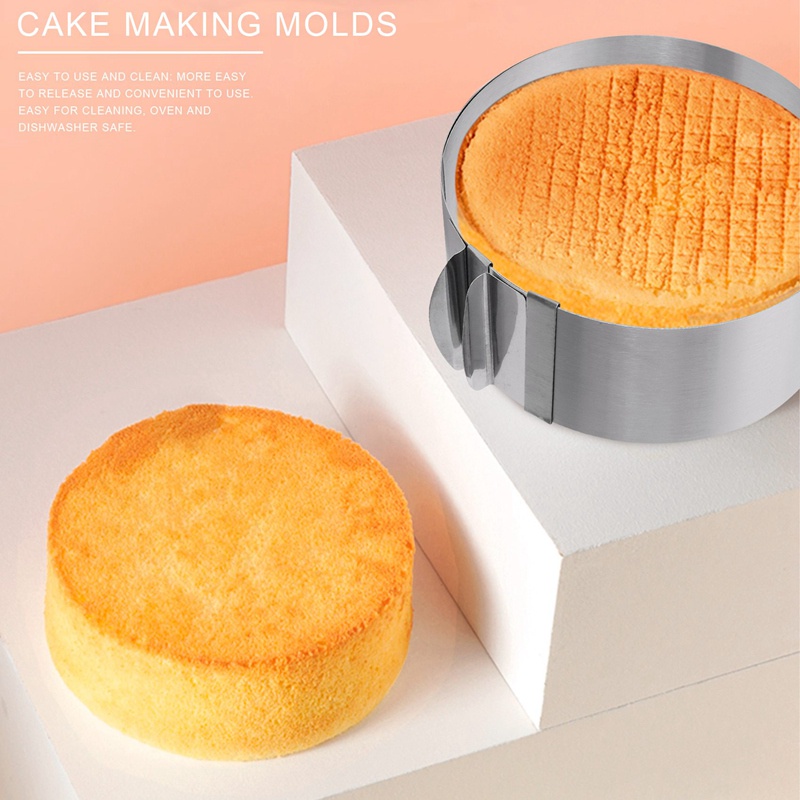 Khuôn Làm Bánh Hình Tròn 6-12 Inch Bằng Thép Không Gỉ Tùy Chỉnh Tiện Dụng