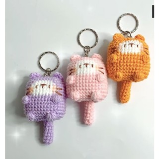 Móc khoá mèo con bằng len Handmade
