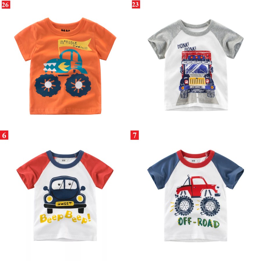 Áo thun 27KIDS cho bé in hình vui nhộn chất cotton hàng xuất khẩu Âu Mỹ