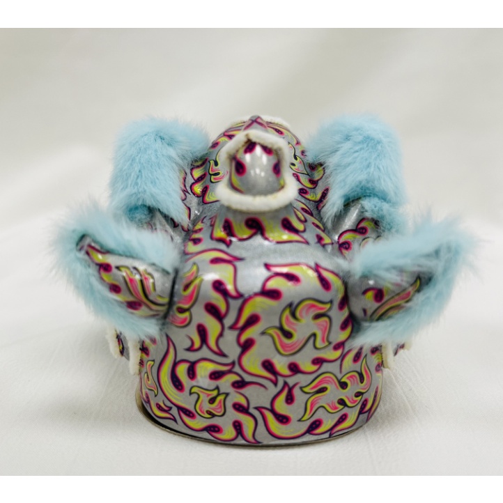 雄狮之王-浅蓝 Đầu Sư Tử Nhảy Múa Bằng Nhựa Resin Thủ Công Dùng Trang Trí Xe Hơi Dịp Năm Mới