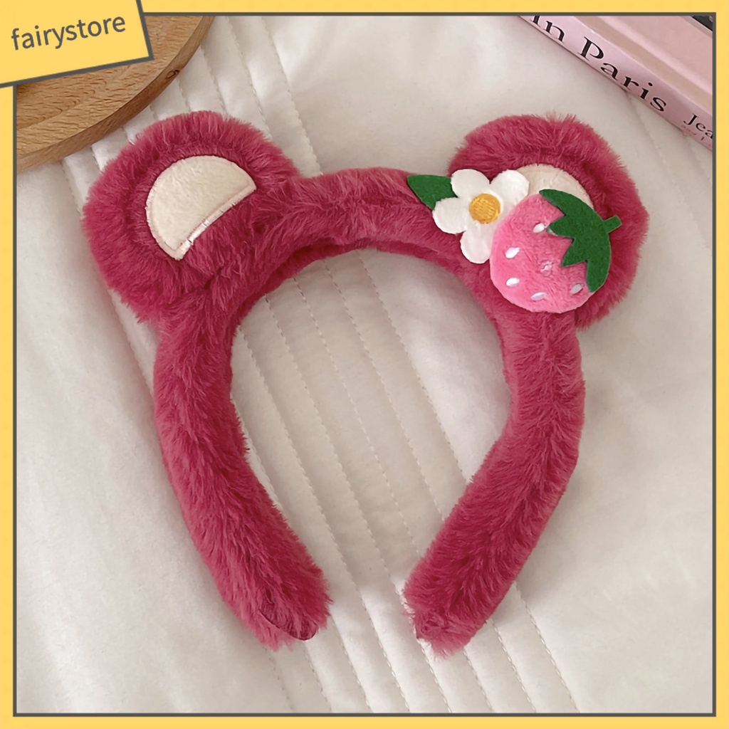 Băng Đô Cài Tóc Tai Gấu Bông Co Giãn Chống Trượt Dễ Thương Dành Cho Nữ [Fairy1]