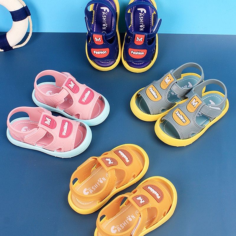 Xăng đan Đế Mềm Thoáng Khí Chống Thấm Nước Cho Bé Tập Đi