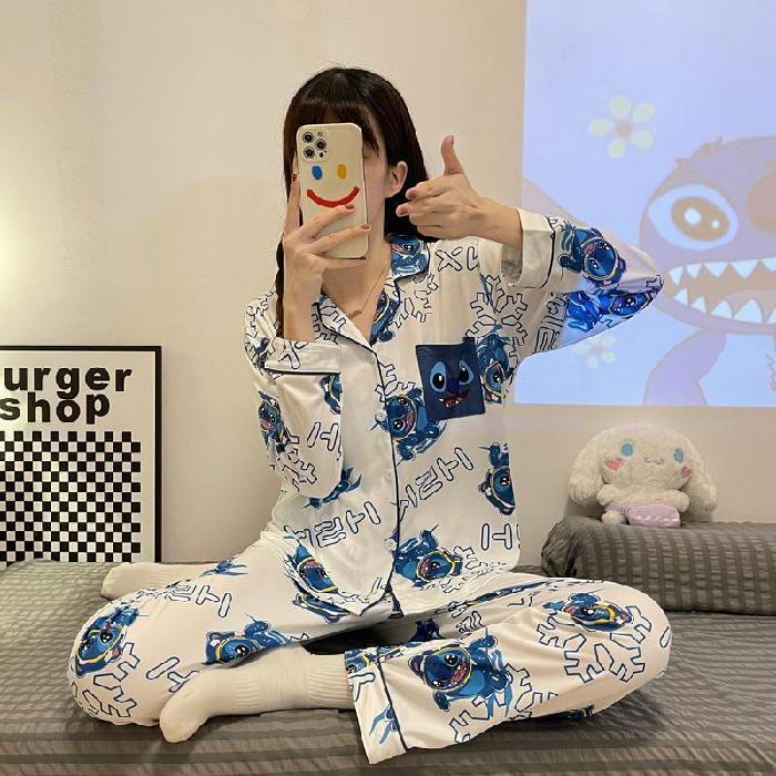 Có Thể Mặc Ở Nhà Ngoài Trời Bộ Đồ Ngủ Cardigan Cinnamon Dog Bán Chạy Phong Cách Mùa Thu Ngọt Ngào Cho Nữ Sinh