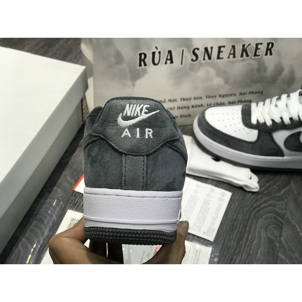Siêu Phẩm Giày Thể Thao Sneaker A/F1 Xám Trắng Da Lộn 2023 Siêu Hot Cao Cấp Ảnh Thật + freeship + Tặng Tất