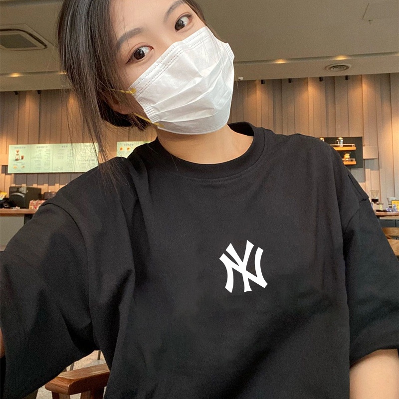 Áo thun MLB form rộng phong cách unisex phông NY basic nam nữ tay lỡ chất liệu cotton oversize LOIX