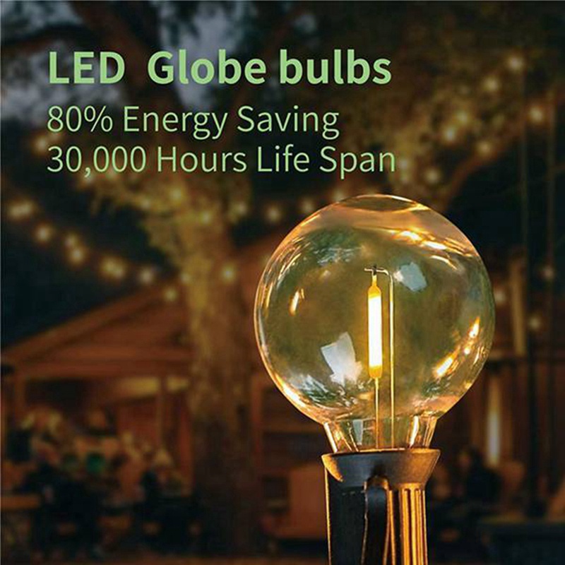 Set 6 Bóng Đèn LED Dây G40 E12 Chống Vỡ Ánh Sáng Trắng Ấm Tiện Dụng