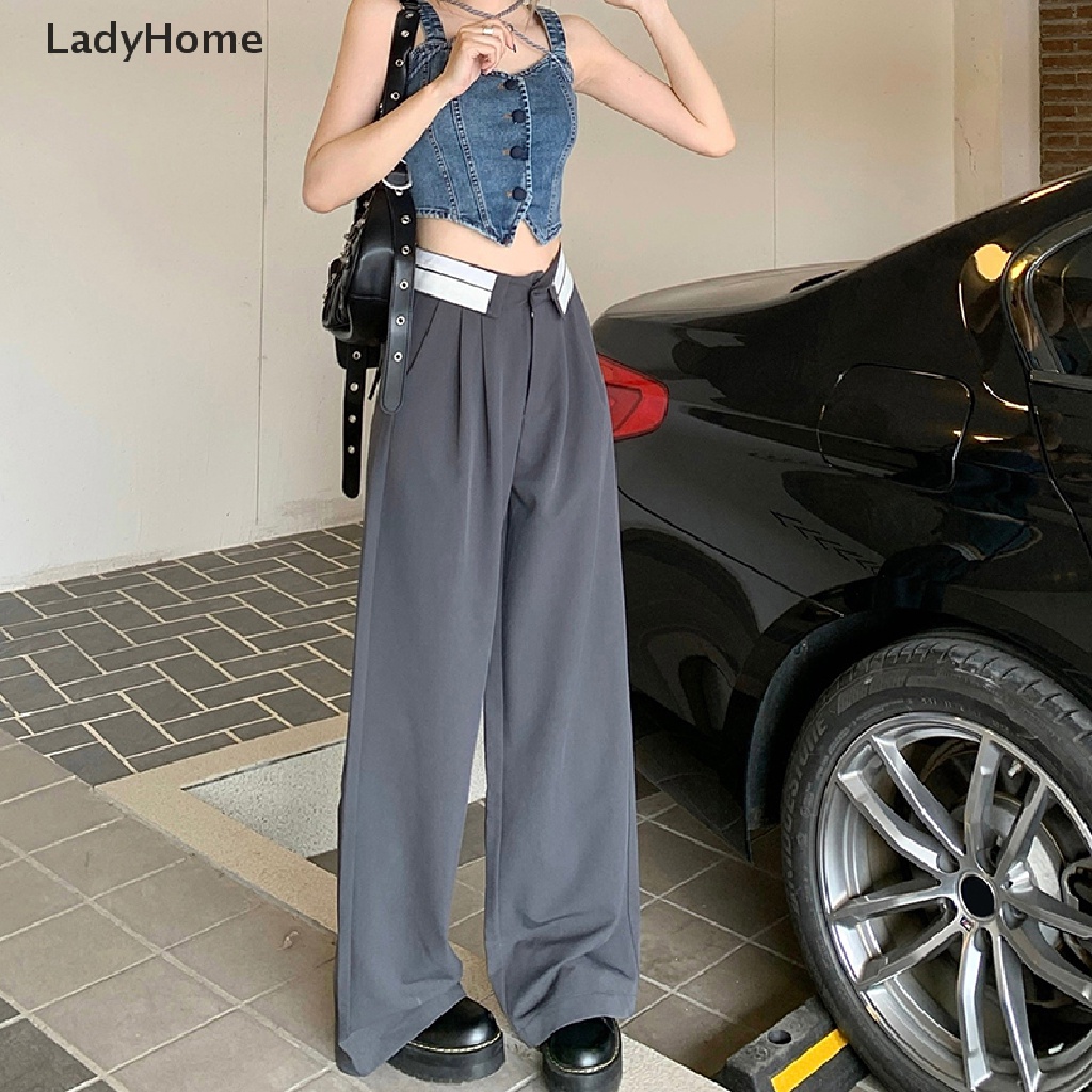 Quần Baggy Ống Rộng Lưng Cao Phong Cách Harajuku Đường Phố Cá Tính Dành Cho Nữ