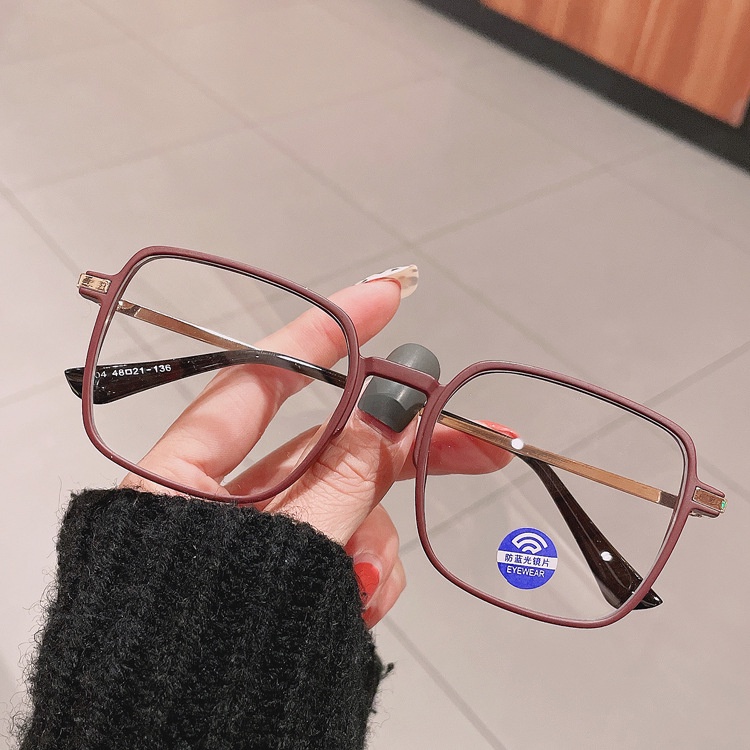 Kính Mát Gọng Tròn Lớn Có Đệm Mũi Phong Cách Hàn Quốc Cho Nam Và Nữ