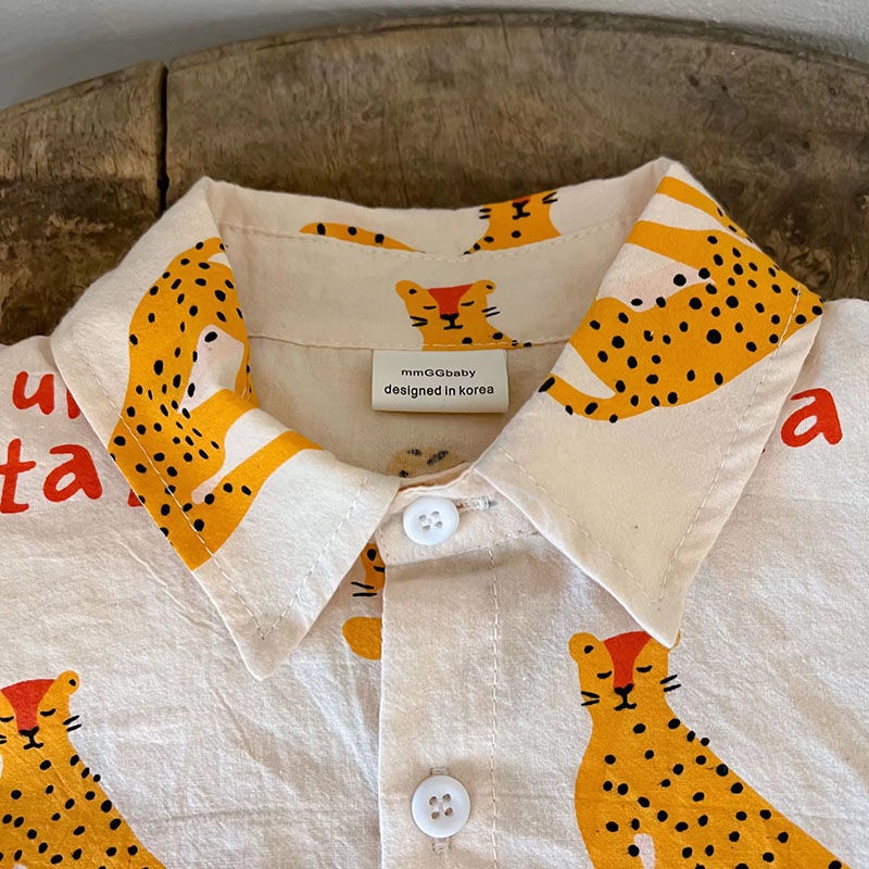 Set Áo Thun Tay Ngắn + Quần Short Họa Tiết Hoạt Hình Thời Trang Mùa Hè Cho Bé