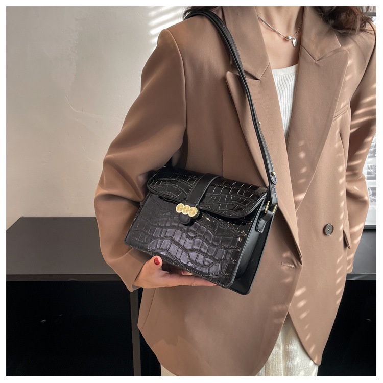 Túi Đeo JASMIN NOIR Chéo Vai Họa Tiết Da Cá Sấu Thời Trang Sành Điệu Cho Nữ