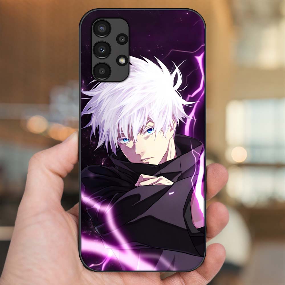 Ốp lưng Samsung A13, A32 4G, A32 5G, A33 5G viền đen in hình Satoru Gojo Jujutsu Kaisen Chú Thuật Hồi Chiến