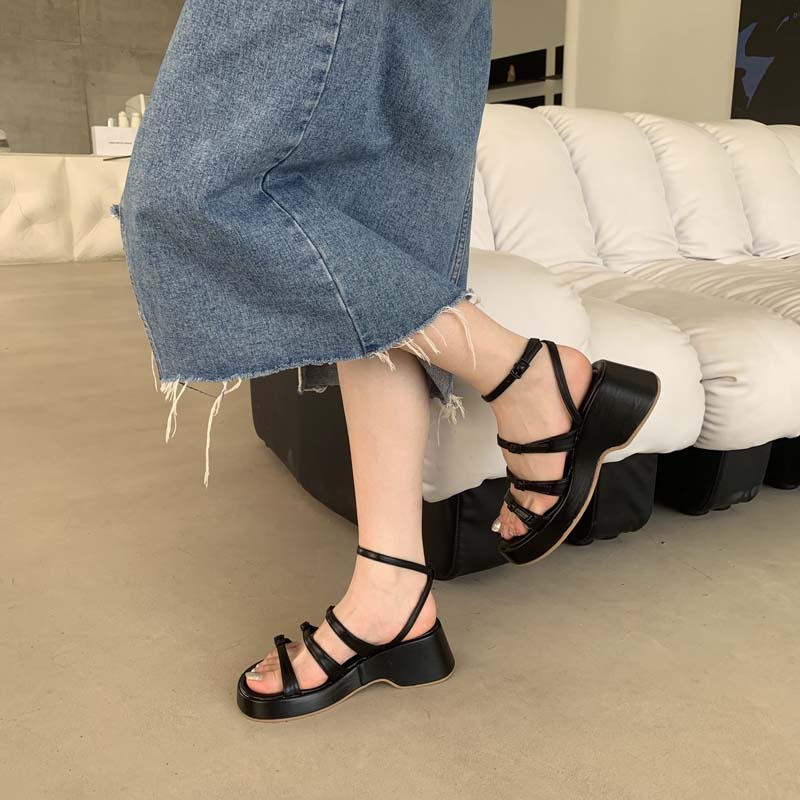 Xăng đan Cao Gót Hở Ngón Thoáng Khí Thời Trang Dành Cho Nữ