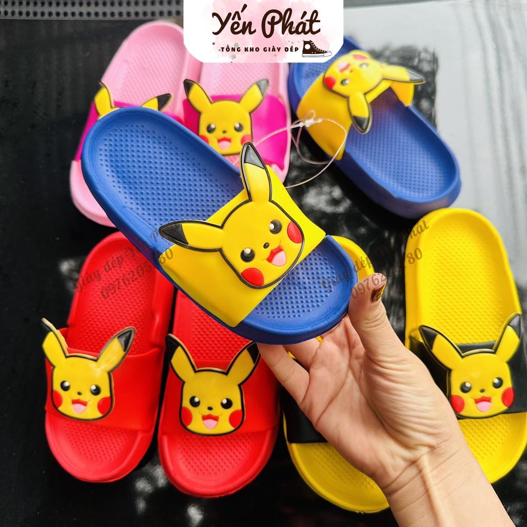 Dép Lê Bé Trai Và Bé Gái Hình Pikachu Từ 2-7 Tuổi Siêu Nhẹ , Dép Quai Ngang Cho bé Chống Nước MS2027