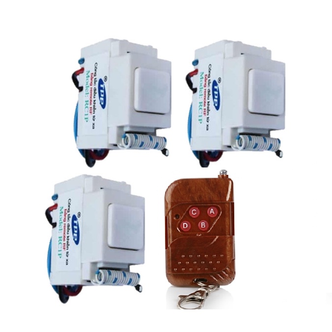 Hạt công tắc điều khiển từ xa RF 433Mhz - TPE RC1S - 220VAC, 1000W bộ 3 hạt