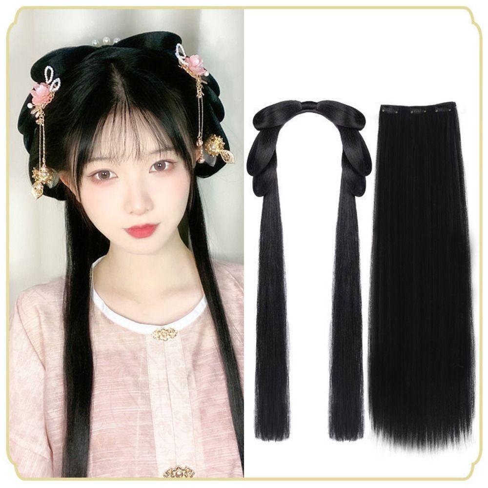 Bộ Tóc Giả Dài Thẳng Mềm Mại Phong Cách Trung Hoa Cổ Điển Cho Nữ