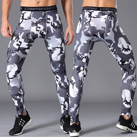 Quần Legging Thể Thao Họa Tiết Rằn Ri Mau Khô Thoáng Khí Thời Trang Xuân Thu Cho Nam