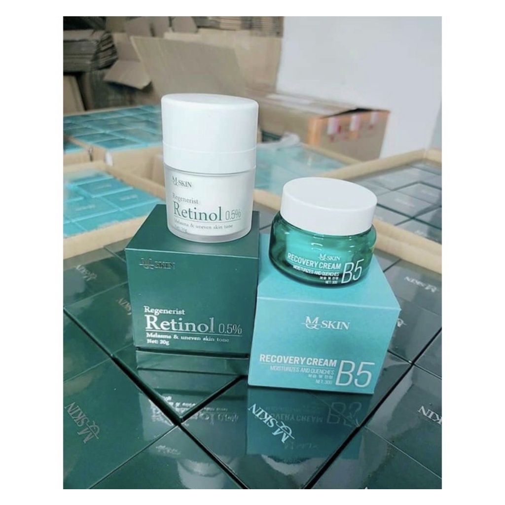 Combo tiết kiệm kem Face Retinol MQ SKIN 0,5% + Kem dưỡng phục hồi da B5 MQSKIN chính hãng