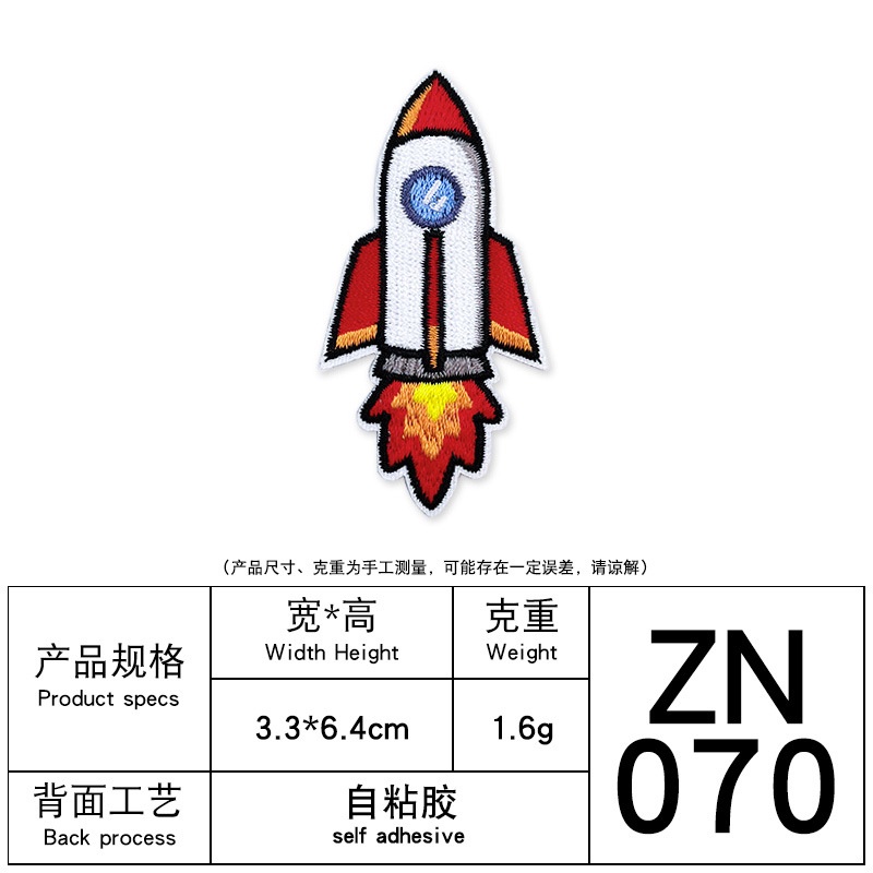 Miếng dán/ủi/may lên quần áo (Vũ trụ)