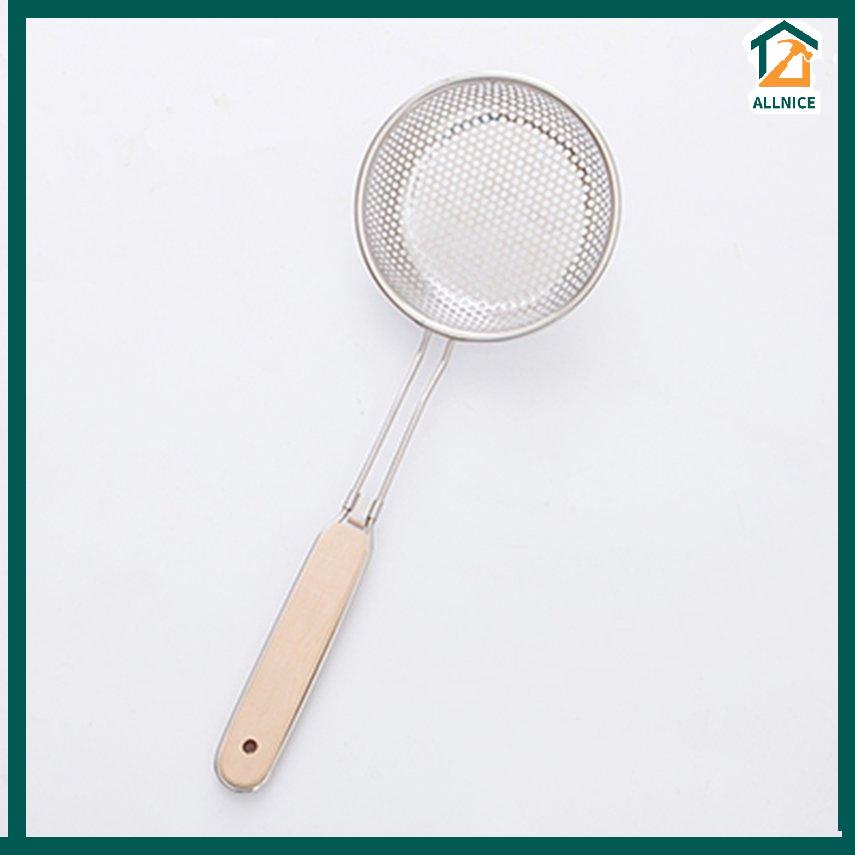 14cm Vợt chao, muôi vớt inox lỗ tròn