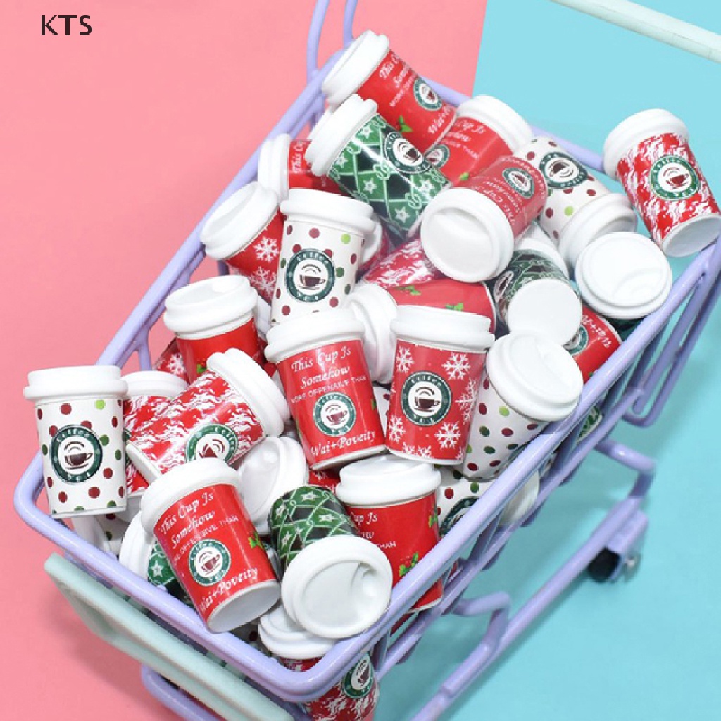 Set 5 Ly Cà Phê Màu Sắc Xinh Xắn Dùng Để Trang Trí Nhà Búp Bê