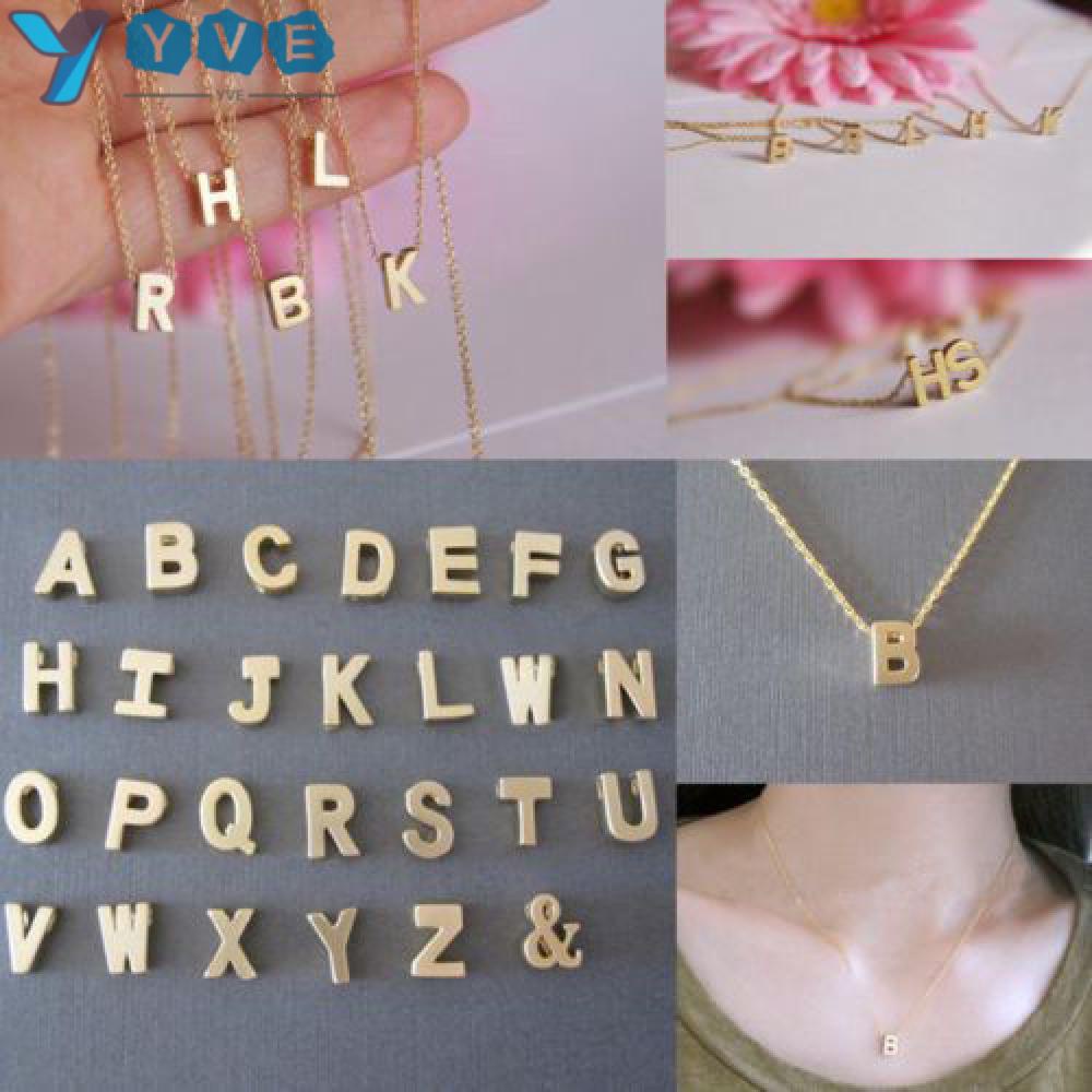 Vòng cổ Mặt Chữ Cái Thời Trang|Bảng Tên Chữ Cái Mạ Điện