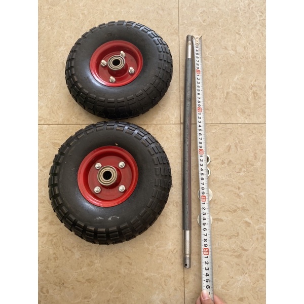 Bánh xe đẩy đường kính 25 cm kèm trục