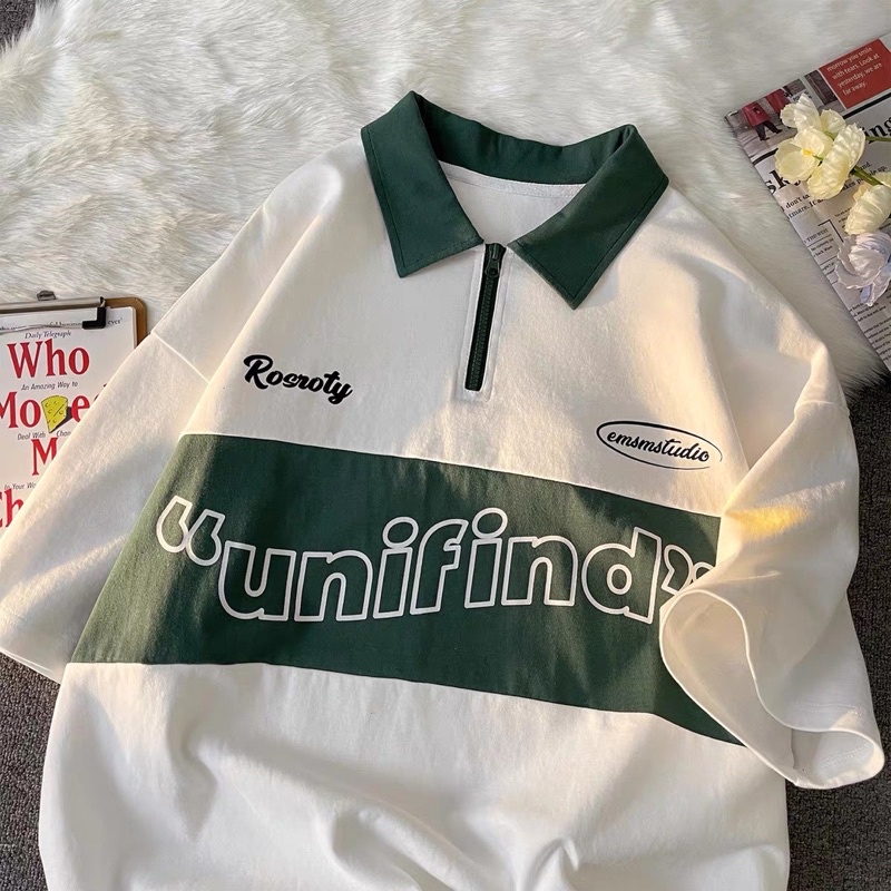 [ Rẻ vô địch ] Áo polo form rộng tay lỡ 💖 Áo thun có cổ dáng rộng - Unifind | BigBuy360 - bigbuy360.vn