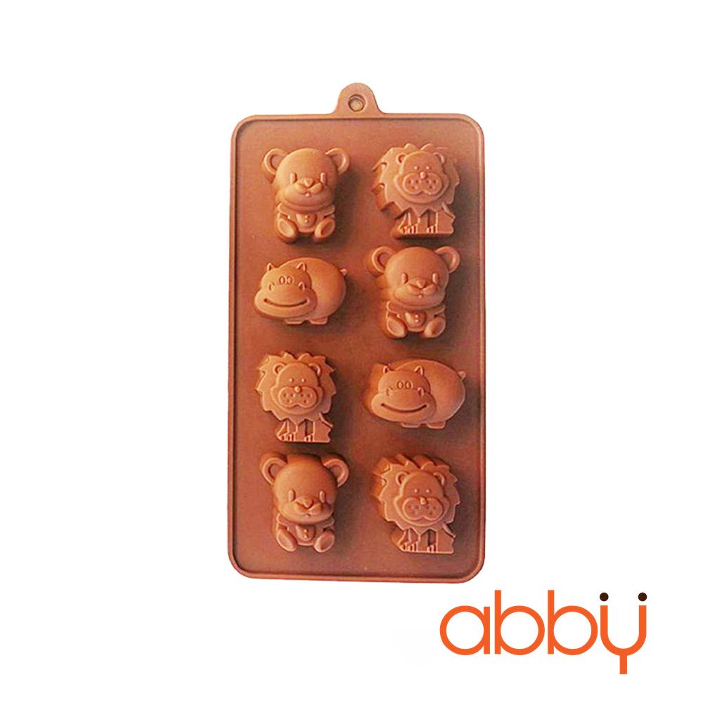 Khuôn silicon sư tử, hà mã, gấu