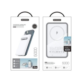 Sạc dự phòng không dây từ tính chinh hang sendem sạc nhanh pin 5000mah -10000mah mini nhỏ gọn cao cấp cho điện thoại .
