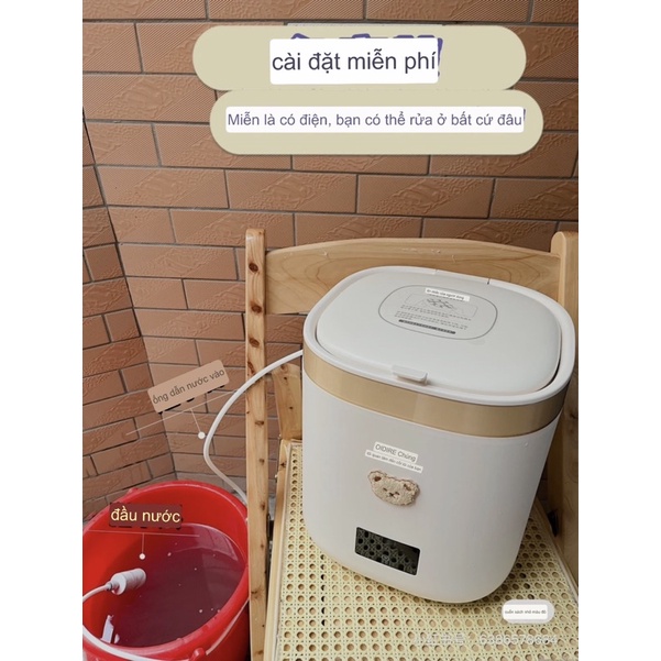 Máy Giặt Mini Tự Động Hoàn Toàn OIDIRE ODI-XYJ7 Dung Tích 7L Bảo Hành 12 Tháng - Cáo Đeo Nơ