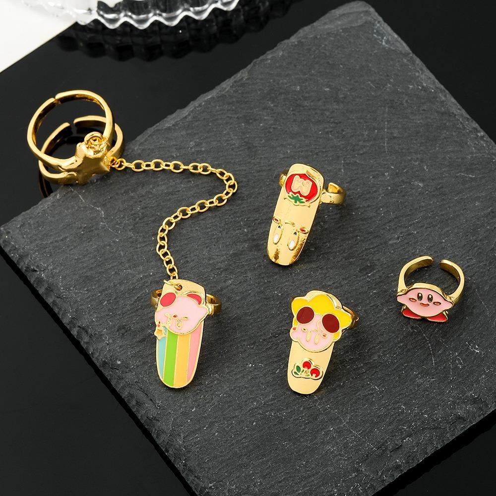 Nhẫn Kim Loại Họa Tiết Anime Kuromi Demon Slayer 15H Thời Trang