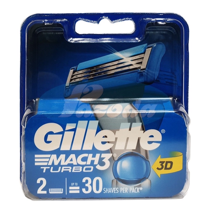 Hộp 2 lưỡi dao cạo râu Gillette Mach 3 Turbo