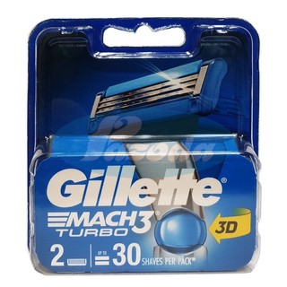 Hộp 2 lưỡi dao cạo râu Gillette Mach 3 Turbo