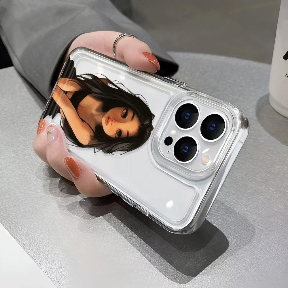 Ốp Điện Thoại Trong Suốt In Hình Cô Gái Không Gian Cho iphone 14promax 13 12 11 7Plus 7 8 X XR XSMax
