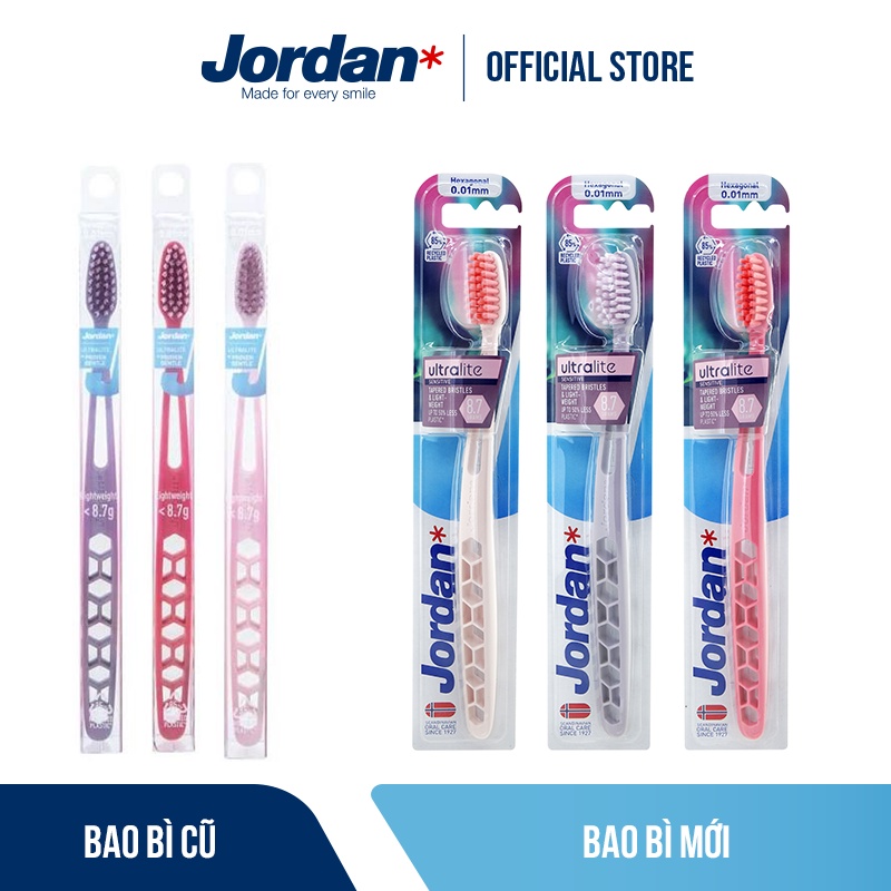 - Bàn chải Jordan Ultralite, Lông siêu mềm siêu mảnh 0.01mm