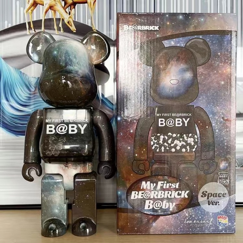 Bearbrick 400% 28cm PVC đẹp tượng Gấu Bearbrick trang trí sưu tầm Rep1:1