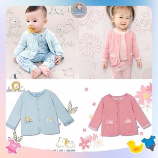 Áo khoác dài tay không mũ Chaang chất cotton cho bé
