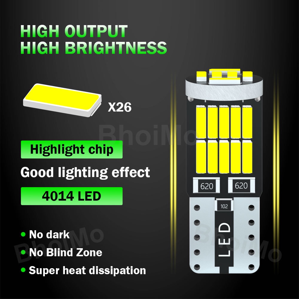 Bóng Đèn LED T10 W5W T5 W3W 7SMD 194 168 26smd 4014 DC12V Gắn Bảng Điều Khiển Dành Cho Xe Hơi Xe Máy