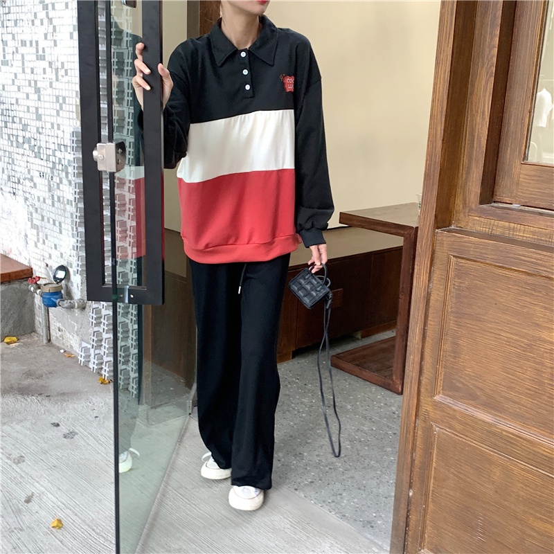 IELGY  Áo Tay Dài Dáng Rộng plus size Cho Nữ