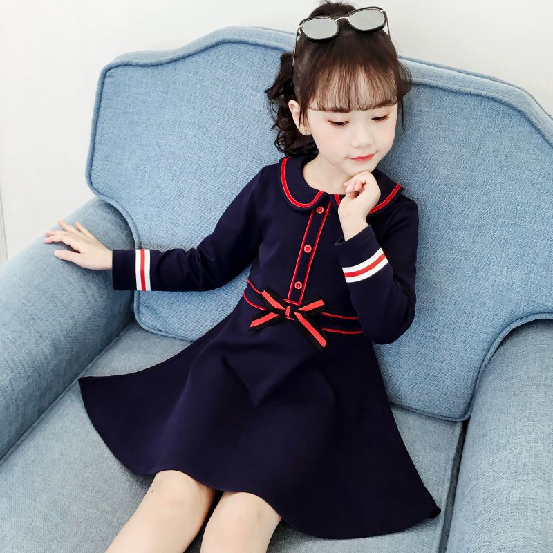 Áo Đầm Công Chúa Dáng Dài Bằng Vải cotton Thời Trang Xuân Thu 2023 Mới Cho Bé Gái