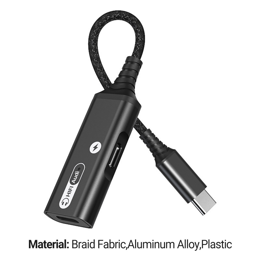 Dây Cáp Chuyển Đổi Cổng Type-C Sang Cổng 3.5mm 2 Trong 1 Tiện Dụng