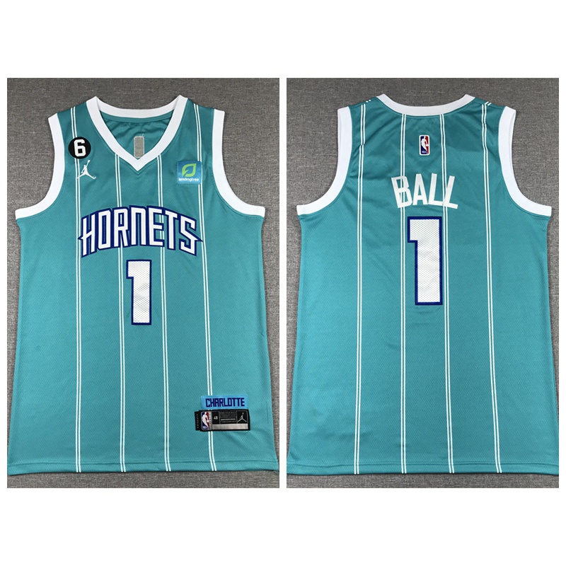 Áo Thun Bóng Rổ Jersey 2023 Charlotte Hornets Lamelo Cho Nam