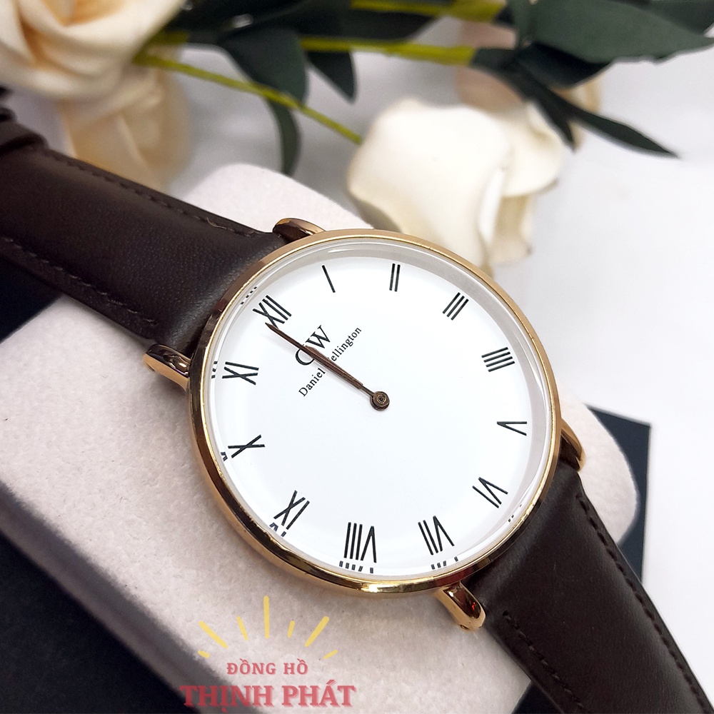 Đồng hồ Nam D.aniel W.ellington D.W Dây Da Thời Trang Case 42mm