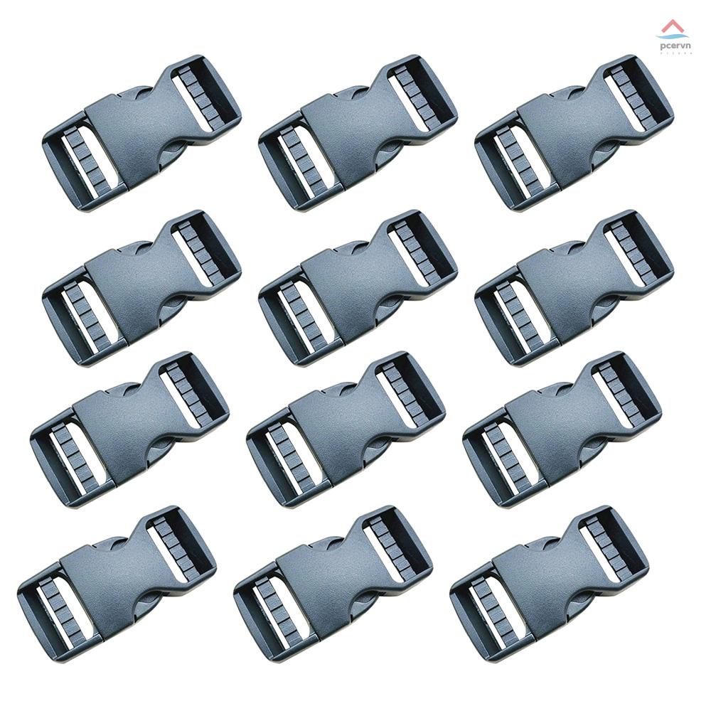 Set 12 Khóa Kẹp Nhựa Tháo Gỡ Nhanh Gắn Ba Lô / Va Li