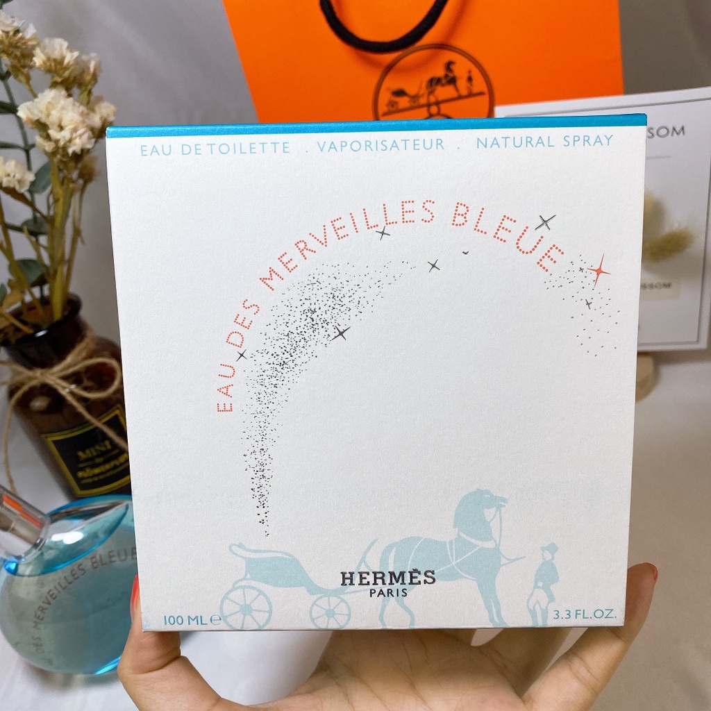 Nước Hoa Hermes 100ML Màu Xanh Dương / Cam / Xanh Dương Làm Quà Tặng Ngày Lễ Cho