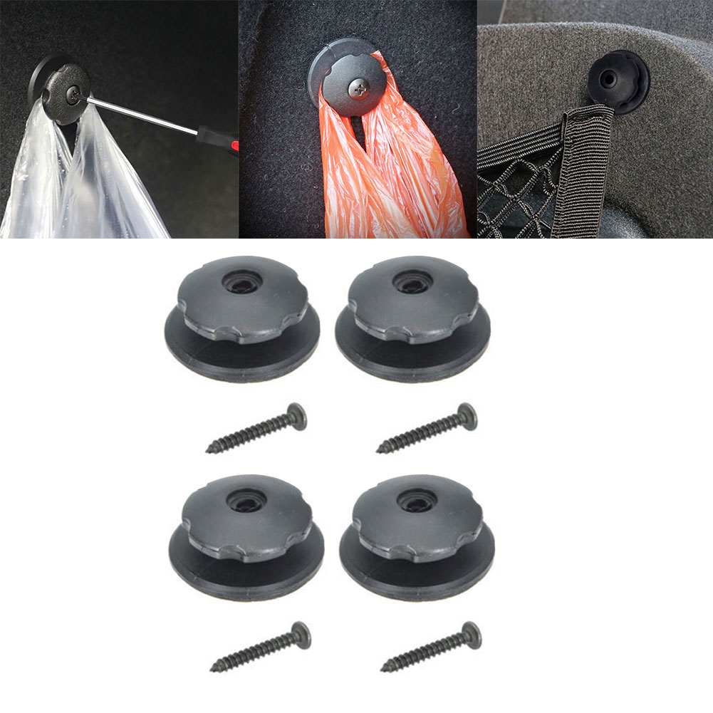 4 Móc Treo Đồ Màu Đen Gắn Cốp Xe Hơi