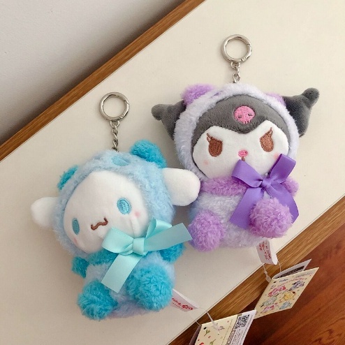 Móc Khóa Hình Búp Bê Nhồi Bông Kuromi 14cm Dễ Thương